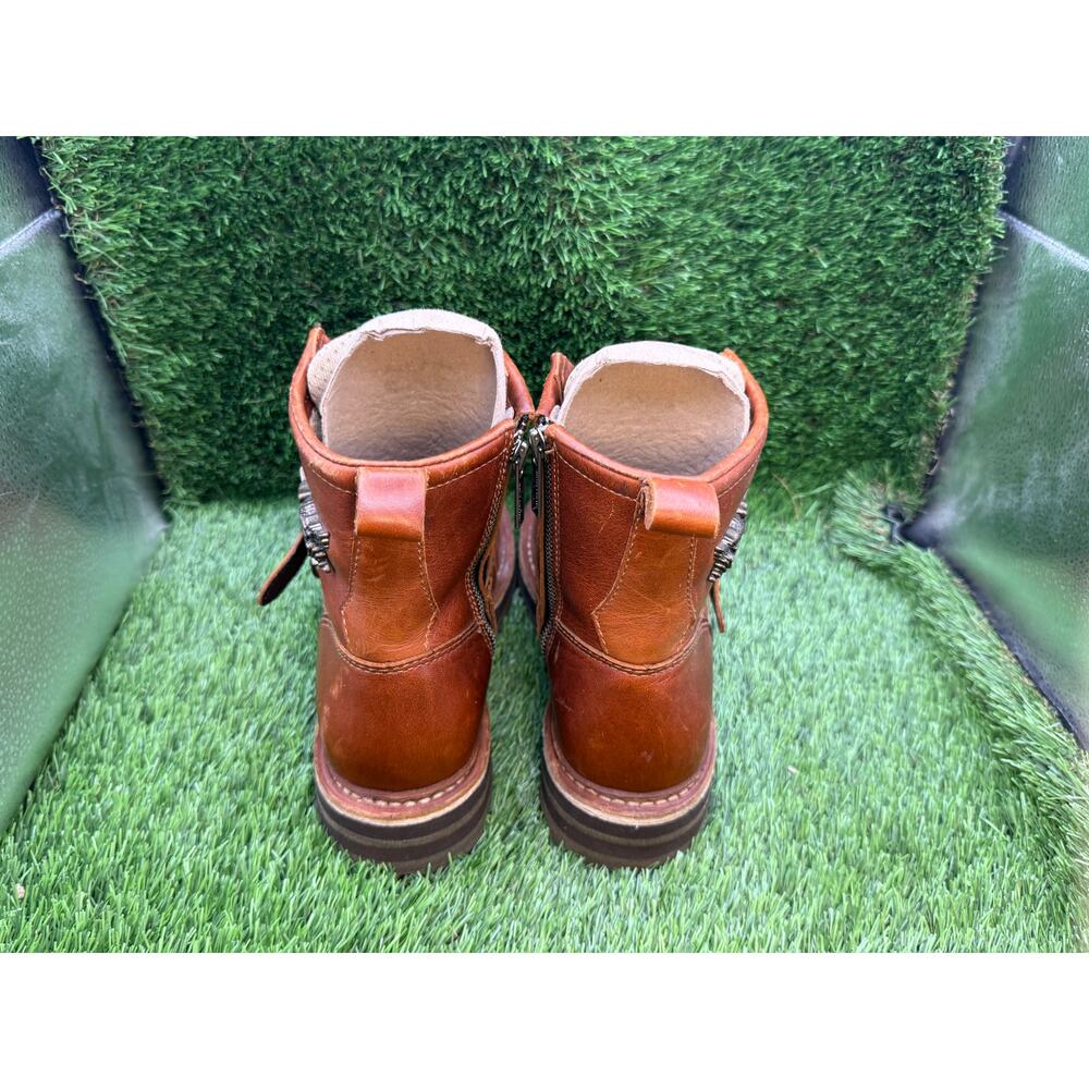Harley-Davidson Combat Boot Women's 8.5 Brown Leather Biker Motorcycle Workwear - Picture 7 of 14